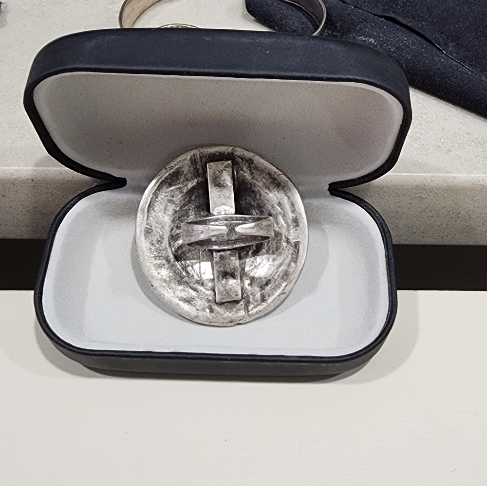 Silver Round Ring Accessory. Adjustable - image 3